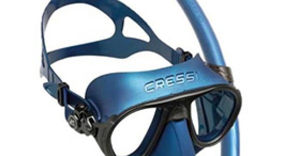 Cressi Calibro and Corsica Mask Snorkel (Blue)